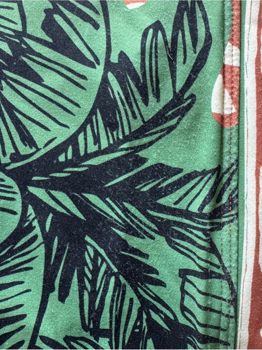 ANTONIO MELANI Green and Rust Palm-Print Bandeau Bikini Set - Picture 5 of 6